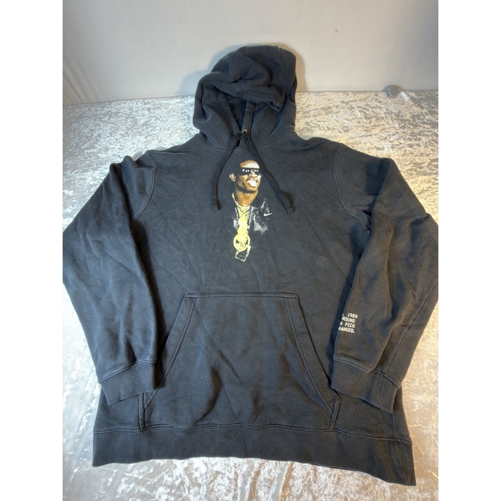 Nike LeBron James Hoodie Mens Large‎ Black Pullover Graphic Sweatshirt NBA